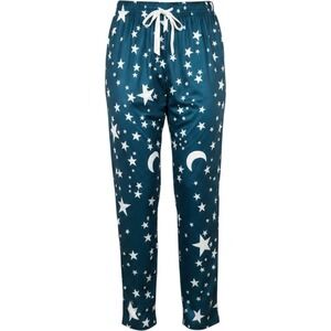 Celestial Star Moon Pajama Pants‎ Teal Blue Drawstring Sleepwear Plus Size 3XL